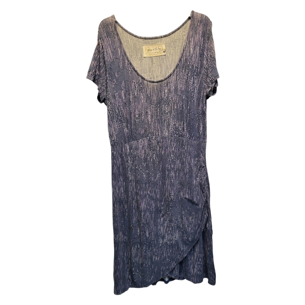 Aventura Women's Organic Cotton Blend Purple Short Sleeve Dress - Size M